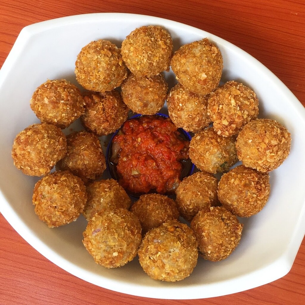 Mashed Fried Yam balls by Dolapo Grey, Recipes by Dolapo Grey